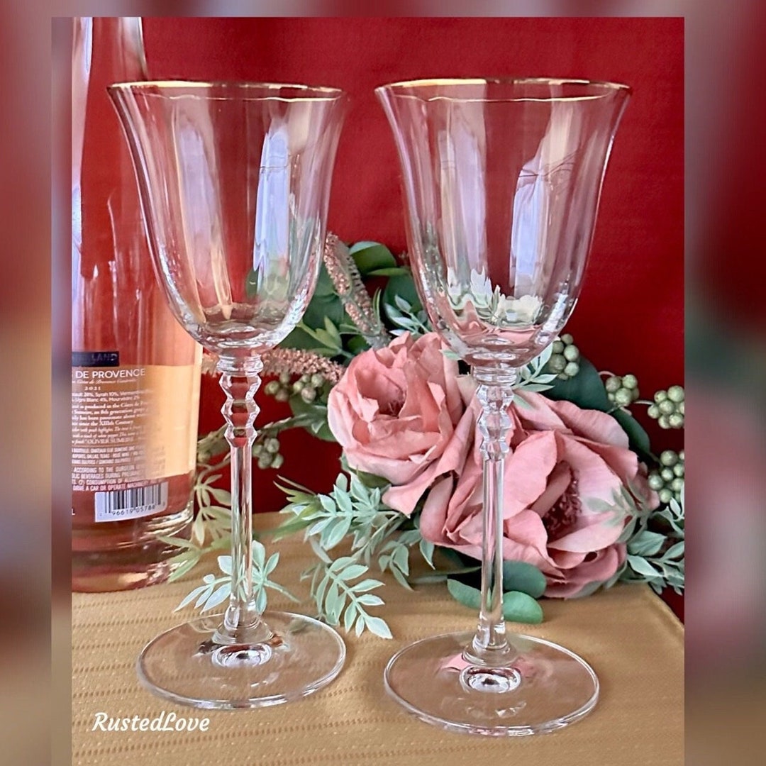 Mikasa Sonata Gold Water Glass / Mikasa Sonata Goblets / Vintage Sonata