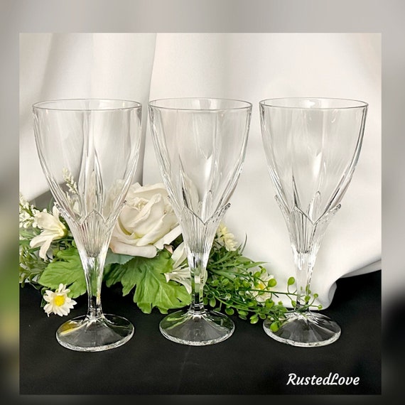 Mikasa Clematis Water Goblets / Clematis Mikasa Water Glasses / Vintage Mikasa Water Glasses / Mikasa Clematis Water Glasses - 3