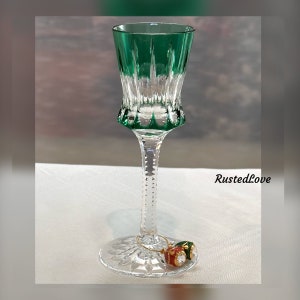 Faberge Martini Black Crystal Glasses set of 2 with the original Faberge  presentation case