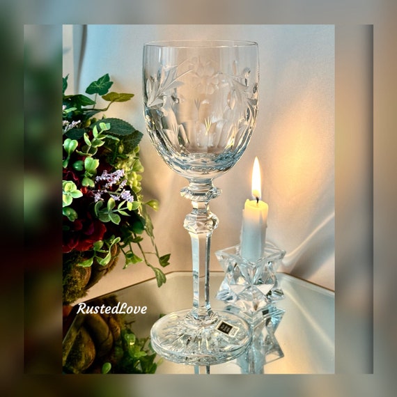 Rogaska Country Garden Water Glass / Miller Rogaska Water Goblet / Country Garden Rogaska Water Glass / Rogaska Country Garden Water Glass 1