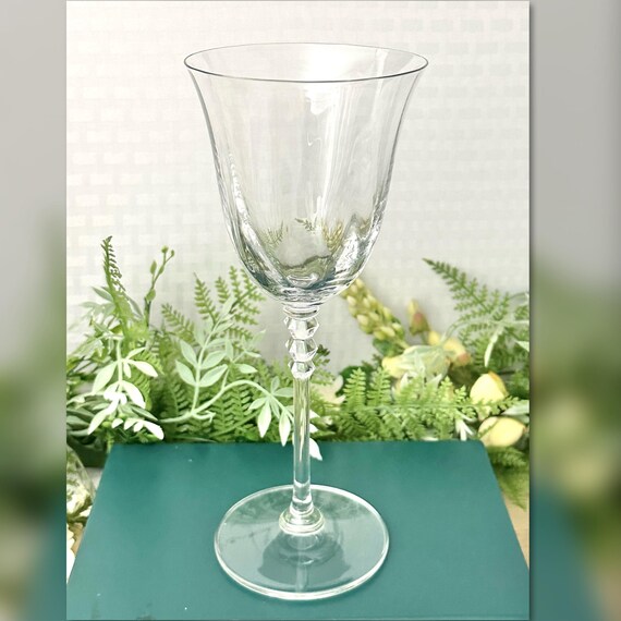 Mikasa Sonnet Water Glass / Sonnet Optic Bowl Water Goblet / Mikasa Sonnet Water Glass No trim / Vintage MIkasa Sonnet Water Glass - 1