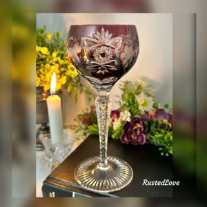 Nachtmann Traube Amethyst Wine Glass / Vintage Purple Traube Wine Glass / Crystal Nachtmann Traube Wine Glass / Amethyst Traube Wine Glass 1