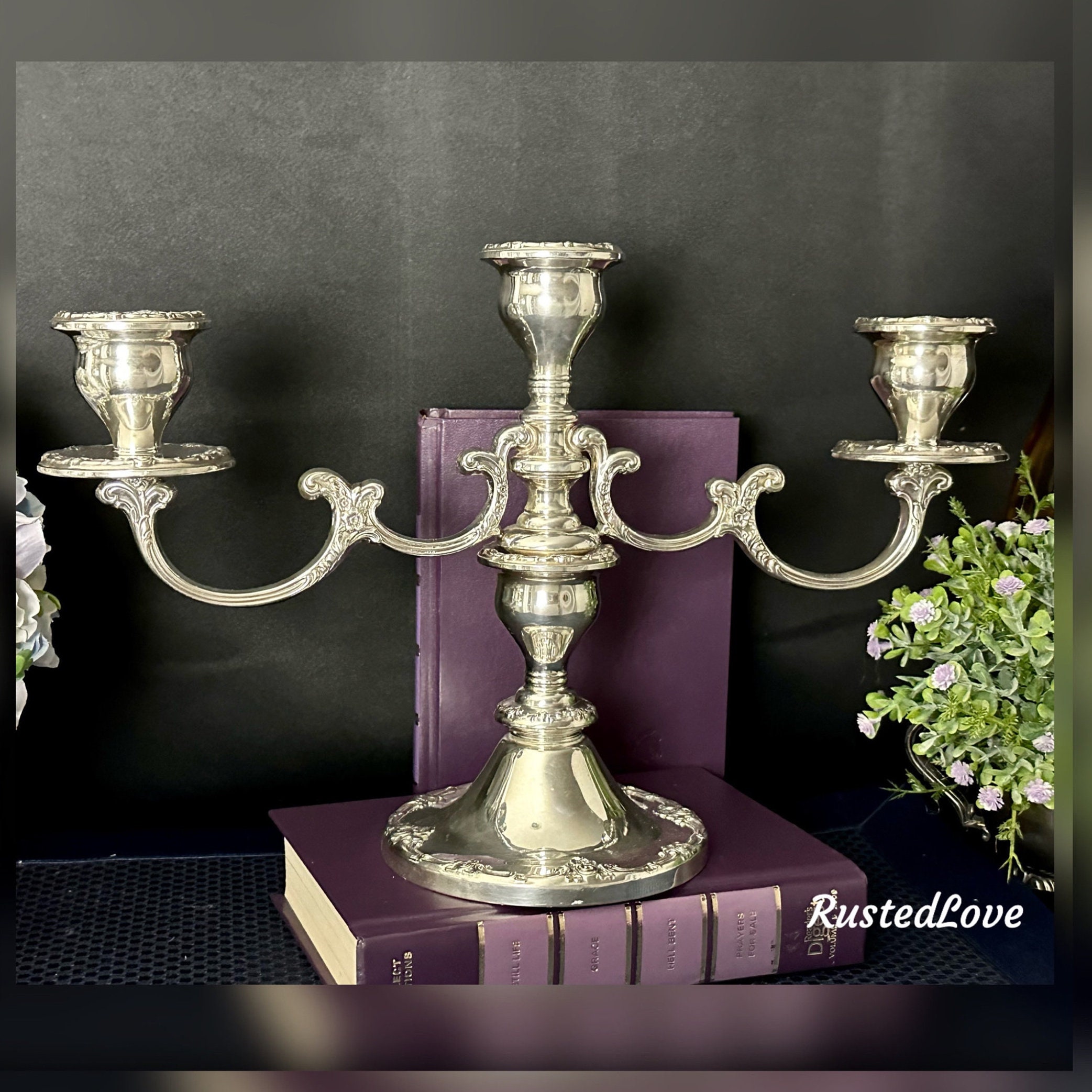Gorham Silver Melrose Candelabra / Gorham Melrose Sterling Silver