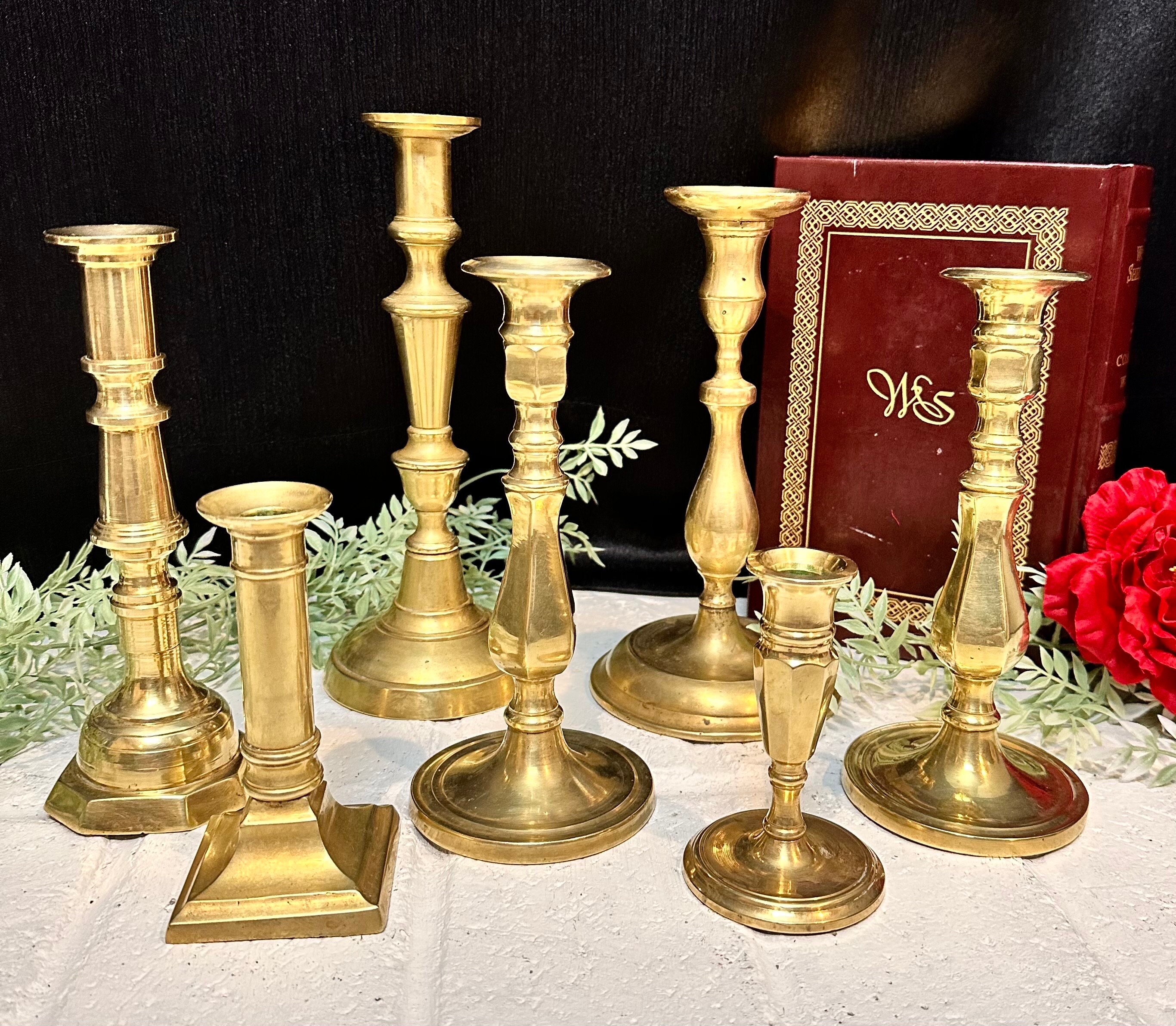 PAIR OF ANTIQUE CANDLESTICKS, PAKTONG, BOBECHES, ENGLAND. GEORGIAN