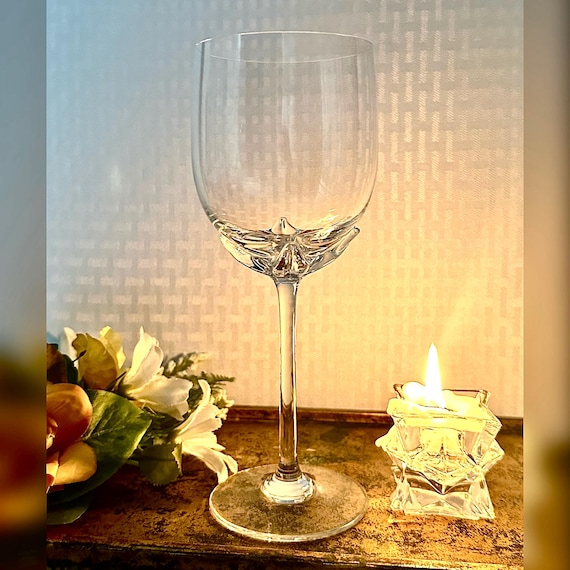 Petula Val St Lambert Water Goblet / Lambert Water Glass Petula / Blown Glass Belgium Petula Water Goblet / Vintage Val St Lambert Petula