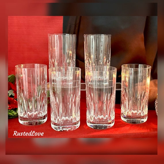 Mikasa Park Ave Highball Glasses / Vintage Mikasa Park Ave Highball /Highball Miksaa Park Ave Glasses / Highball Glass Set / READ - 6