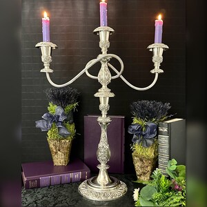 Silver Plate Heritage Candelabra / International Silver Candelabra / Silver Plate Candelabra by International Silver / Large Candelabra