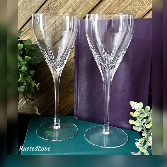 Lenox Firelight Wine Glasses / Firelight Blown Glass Wine Glasses / Firelight NO Panel / Vintage Lenox Wine Goblets / Firelight Wine Glass 2
