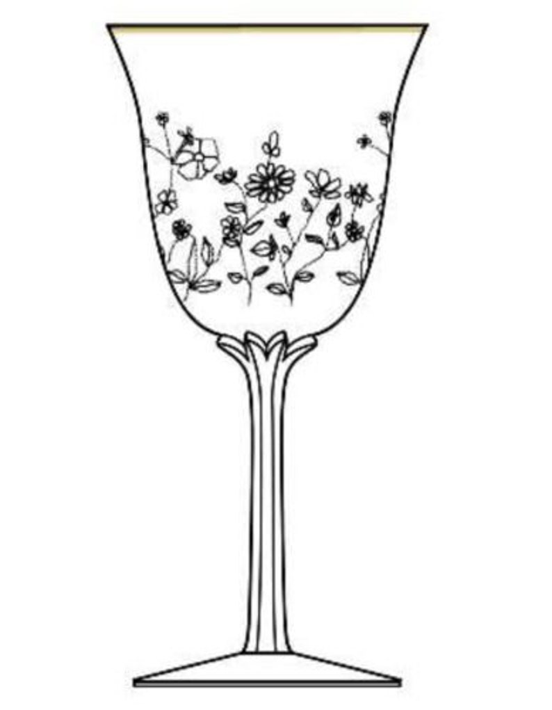 Lenox Wine Glasses / Gold Rim Glassware / Lenox Fontaine / Etsy