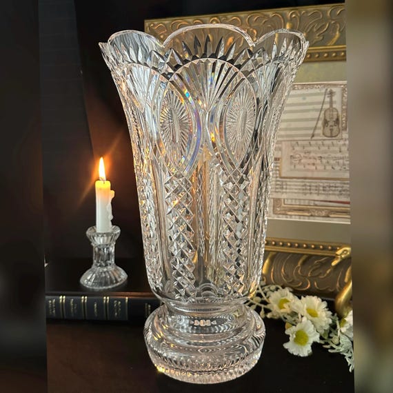 RARE Waterford Mastercraft Signature Series Vase / Signed Waterford Crystal Large Vase / Signed Lawrence Roche Mastercraft Crystal Vase