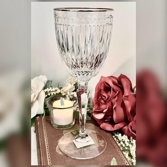 Waterford Hanover Gold Water Glass Replacement Single Crystal