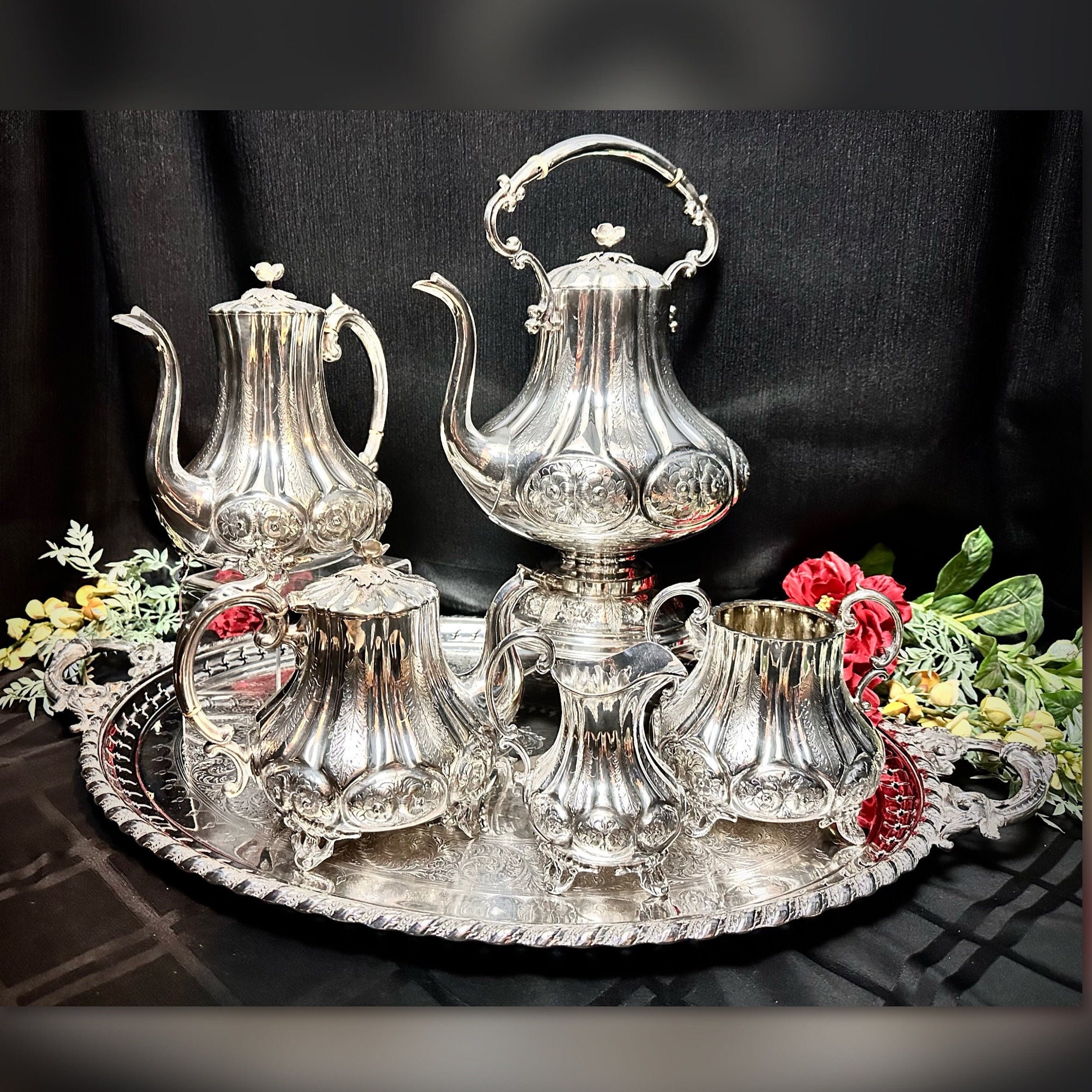 Elegant Antique French Sterling Silver 4pc Coffee & Tea Set, Louis XVI –  Antiques & Uncommon Treasure