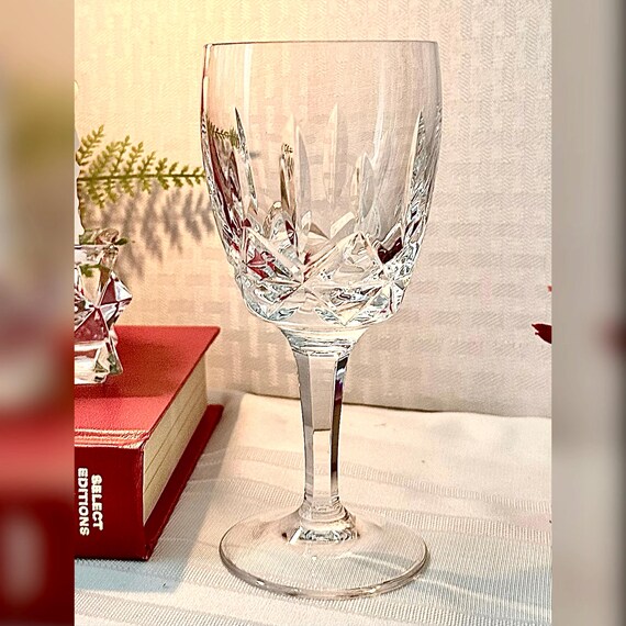 Josair Candice Wine Glass / Josair Crystal Clear Cut Wine Goblet / Vintage Josair Wine Glass / Candice Wine Glass / Candice Wine Goblet - 1