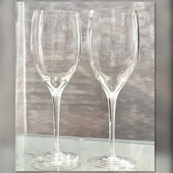 Lenox Crystal Fantasy Water Glasses / Crystal Fantasy Lenox Water Goblets / Optic Bowl Crystal Fantasy Water Glasses / Lenox Water Glasses 2