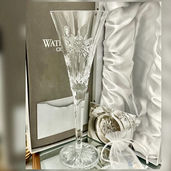 Waterford Snowflake Wishes Joy Champagne Flute w Charm Box