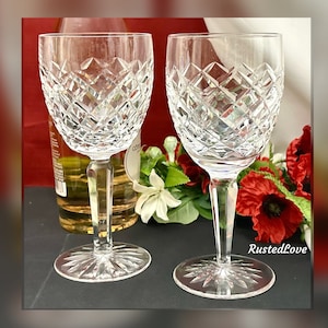 Waterford Comeragh Water Glasses / Crystal Comeragh Water Goblets / Vintage Waterford Glasses / Waterford Crystal Comeragh Water Glasses - 2
