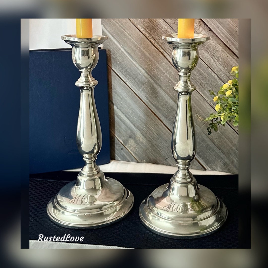 Sterling Silver Candlesticks / Lord Saybrook Sterling Silver Candle