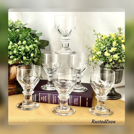 Tudor Claret Wine Glasses by Bryce / Bryce Mid Century Blown Glasses / Bryce USA blown Glasses / Tudor Wine Glasses / MCM Wine Glasses - 6