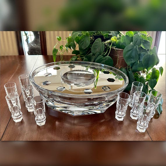Vintage Baccarat Abysse Caviar Vodka Set – 13-piece Crystal