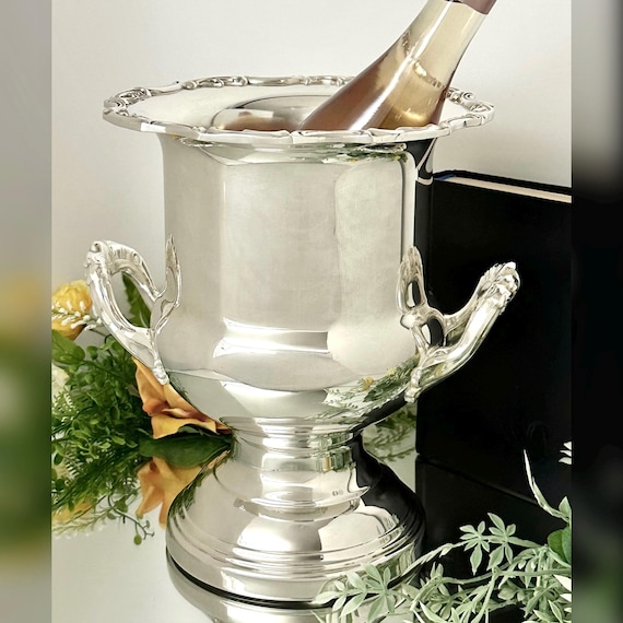 Leonard Champagne Bucket / Silver Plated Leonard Ice Bucket / Silverplated Trophy Urn  / Silver Plated Trophy Urn / Silver Centerpiece Vase
