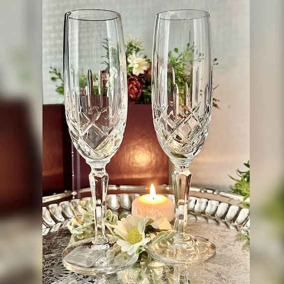 Gorham Champagne Lady Anne Flutes / Gorham Lady Anne Wedding Toasting Glasses / Gorham Wedding Toasting Glasses / Lady Anne Champagne Glass