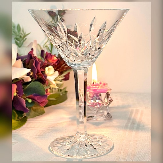 Lismore Waterford Crystal Martini Glass / Vintage Cut Glass Martini Barware / Waterford Crystal Martini Glass / Replacement Martini Glass