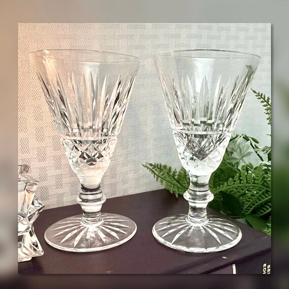 Waterford Crystal Tramore Wine Glasses / Vintage Tramore Sherry Glasses / Tramore Waterford Crystal Sherry Wine Glass / Vintage Waterford -2