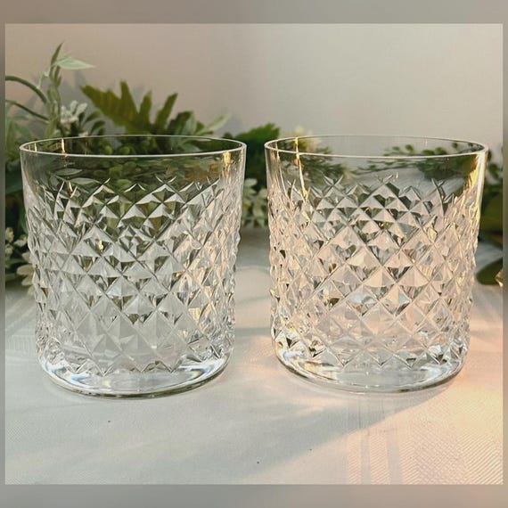 Waterford Crystal Alana  Old Fashioned Glasses / 8 Oz Waterford Alana Barware Glasses / Alana Waterford Rocks Old Fashioned Glasses - 2