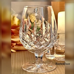 Lismore Waterford Crystal Brandy Glass / Waterford Lismore Brandy Glass / Vintage Waterford Lismore Glass / Vintage Lismore Brandy Glass - 1