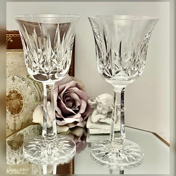 Waterford Ballyshannon Claret Wine Glasses Pair Vintage Crystal Replacement