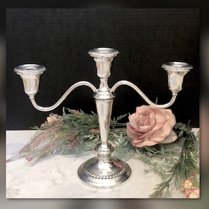 Gorham Vintage Sterling Candelabra / Vintage Sterling Silver / Antique Candle Holder / 3 Arm Holder Candle / Gorham 808/1 Silver Candlestick