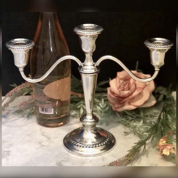 Vintage Gorham Sterling Silver Candelabra, 3-arm Candle Holder - Etsy