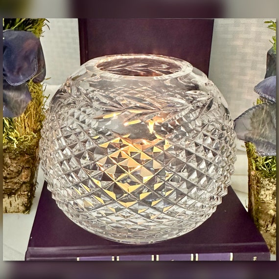 Waterford Glandore Rose Bowl / Waterford Flower Vase / Vintage Glendore Crystal Rose Bowl /Waterford Crystal Flower Bowl / Crystal Rose Bowl