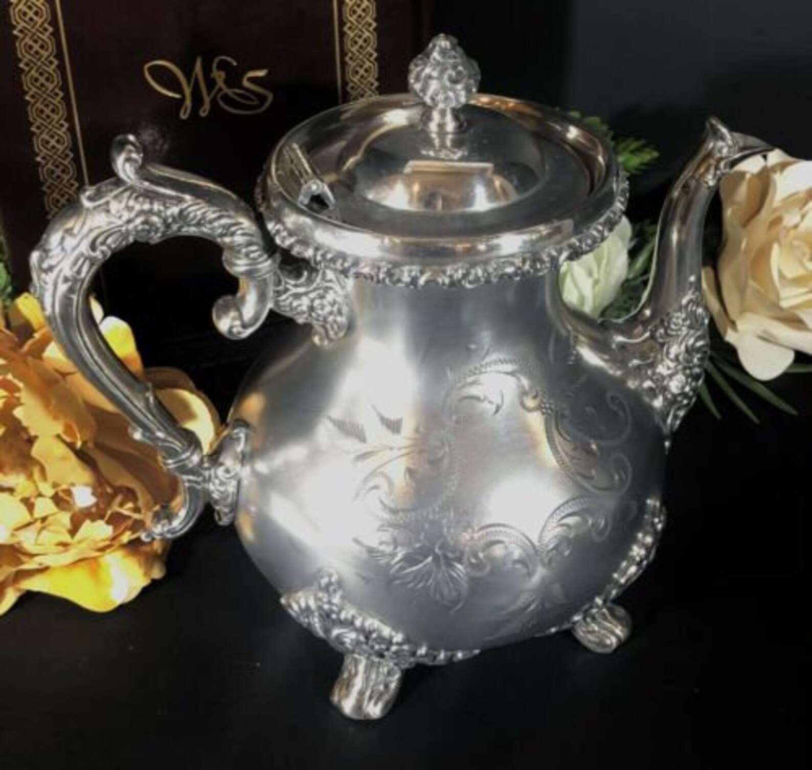 Antique Standard Silver Co. Tea Coffee Set / Tray Victorian Etsy