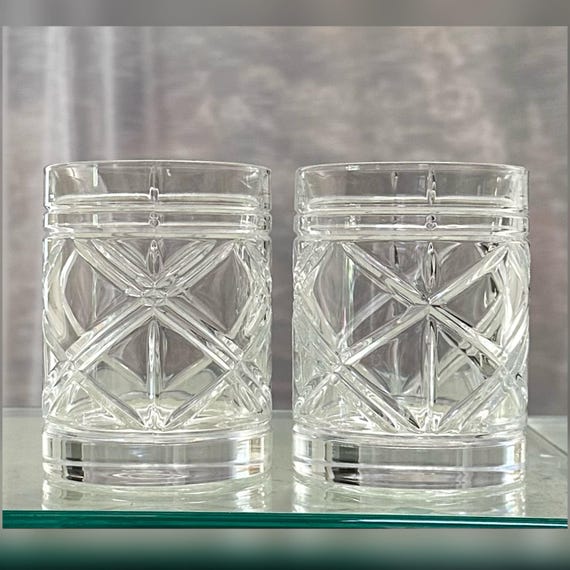 Ralph Lauren Brogan Double Old Fashioned Whiskey Glasses / Lauren Brogan Old Fashioned Whiskey Glasses / Ralph Lauren Old Fashioned - 2