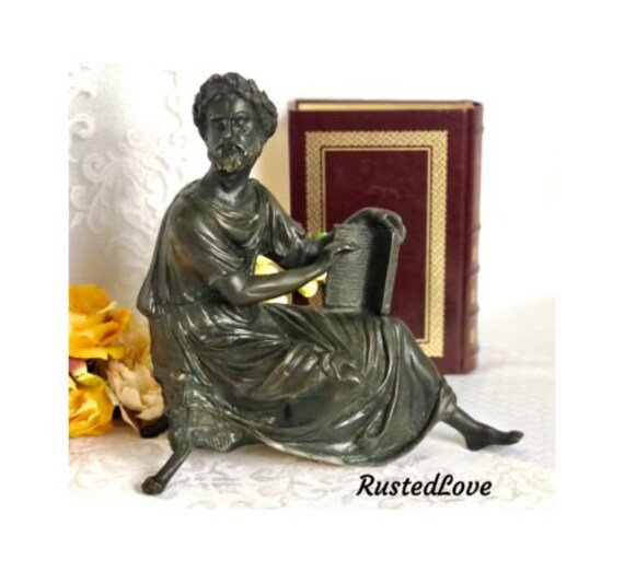 Greek Bronze Sculpture / Bonze Aristotle Greek Philosopher / Greek Godess Figurine / Greek Broze Statue / Greek Mythology / Bronze Sculpture