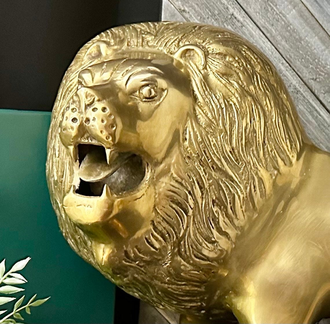 Brass Lion Statue / Brass Mid Century Modern Lion Statue Brass Lion Statue / Brass Mid Century Modern Lion Statue