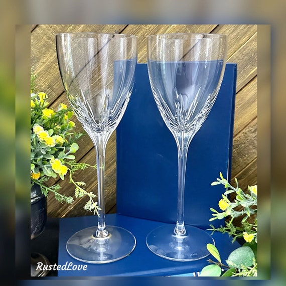 Lenox Firelight Water Glasses / Lenox Firelight NO Panel Cuts Water Goblets / Vintage Lenox Water Goblets / Firelight Lenox Water Glasses -2