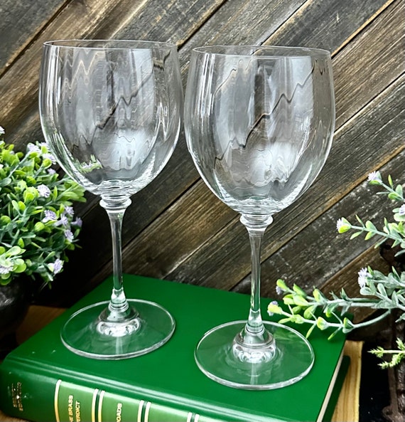 Mikasa Stephanie Water Goblets / Mikasa Crystal Blown Water Glasses / Vintage Blown Water Glasses / Stephanie Water Glass by Mikasa / Mikasa