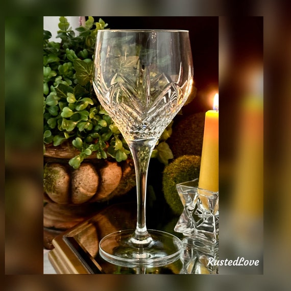 Royal Doulton Ascot Wine Glass / Ascot Royal Doulton Wine Glass / Royal Doulton Ascot Cut Wine Glass / Vintage Ascot Wine Goblet - 1