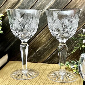 Bohemia 24% Lead Crystal Wine Glasses Set of 6 Cut Crystal Boxed Vintage bild 2