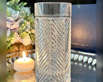 Vintage Ralph Lauren Herringbone Crystal Highball Glass