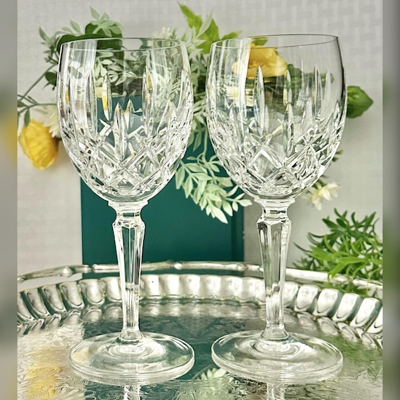 Gorham Lady Anne Water Glasses / Vintage Gorham Crystal Lady Anne Water Goblets / Lady Anne Water Glasses / Gorham Lady Anne Glasses / Pair