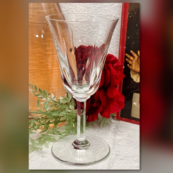 Cerdagne St Louis Glass Continental Goblet / Cerdagne St Louis Goblet / Vintage St Louis Glass / St Louis Cerdagne Continental Glass - 1