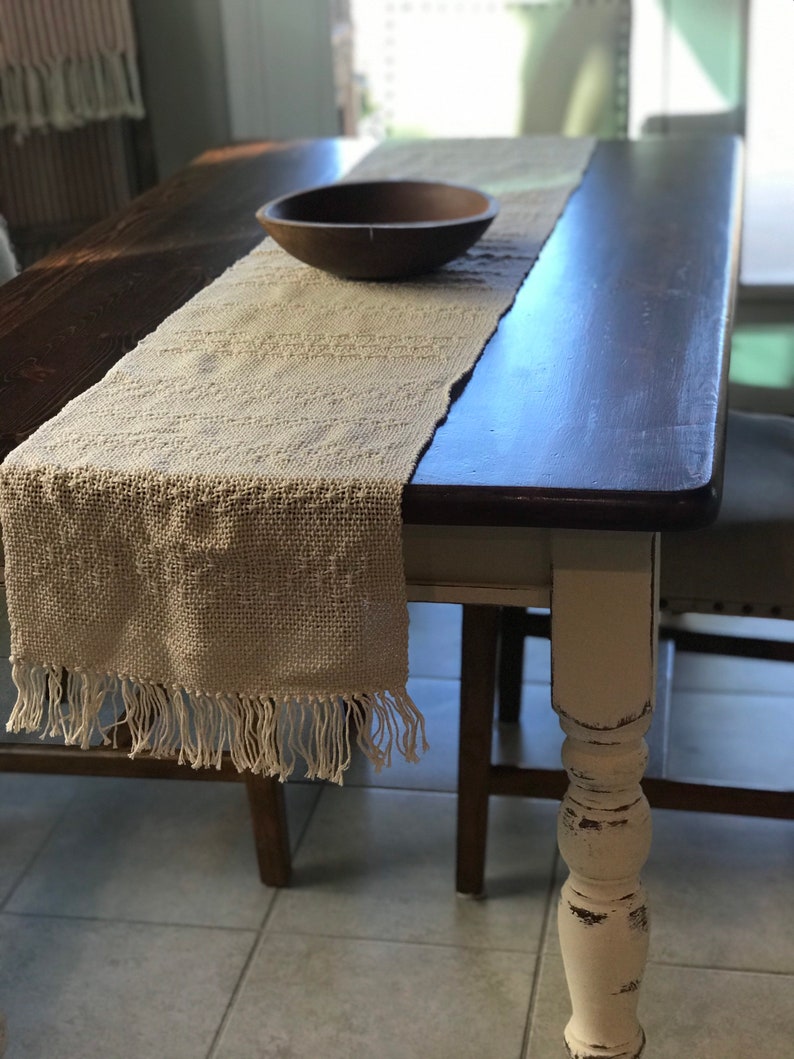 Handwoven Table Runner 100 Cotton Etsy