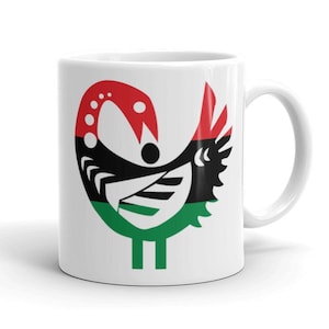 Sankofa Bird Mug - Pan African Coffee Mug  - Gift for Him - Gift for Her - Mug - Black Coffee Mug - Coffee Cup