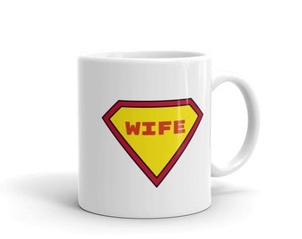 Taza divertida superhéroe tazas cómicas personalizadas para la esposa / taza de café, taza de viaje, tazas de cita divertida, regalo de cumpleaños para los hombres y las mujeres