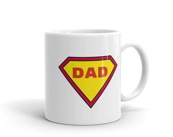 Taza divertida superhéroe tazas cómicas personalizadas para papá / taza para papá / Padre regalos / regalos menores de 20 / Mejores tazas de papá