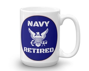 貴重！米国退役軍人　陶器記念マグカップ　ミリタリー　USAヴィンテージアメリカ アメリカ - 海軍退役マグカップ、ユニークなコーヒーマグ、ノベルティ