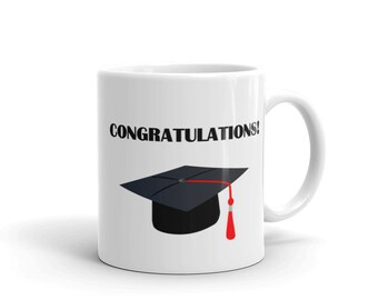 Graduierung Becher Herzlichen Glückwunsch Becher, einzigartige Kaffeebecher, Neuheit Kaffeetasse, Geschenk-Idee